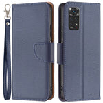 For Xiaomi Redmi Note 11 4G (Qualcomm) Litchi Texture PU Leather Wallet Case Solid Color Stand Mobile Phone Cover