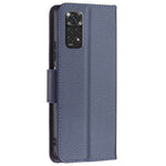 Xiaomi Redmi Note 11 4G (Qualcomm) Litchi Texture PU Läder Plånboksfodral Enfärgat Stativ Mobilmobilfodral
