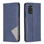 For Xiaomi Redmi Note 11 4G (Qualcomm) Imprinting Pattern Splicing Design Cover with Card Slots Drop-Proof Leather Cell Phone Shell