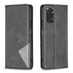 For Xiaomi Redmi Note 11 4G (Qualcomm) Imprinting Pattern Splicing Design Cover with Card Slots Drop-Proof Leather Cell Phone Shell