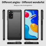 MOFI JK TPU Series-1 for Xiaomi Redmi Note 11 4G (Qualcomm) / Redmi Note 11S 4G Case Soft TPU Brushed Carbon Fiber Back Design Light Cover