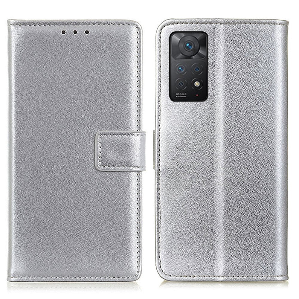 Xiaomi Redmi Note 12 Pro 4G / 11 Pro 4G (MediaTek) / Note 11 Pro 5G (Qualcomm) Texturerat PU-läder + TPU Heltäckande mobilskal Stativ Plånboksfodral