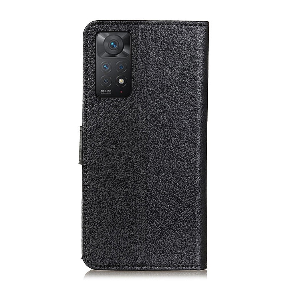 For Xiaomi Redmi Note 12 Pro 4G / 11 Pro 4G (MediaTek) / Note 11 Pro 5G (Qualcomm) Litchi Texture Shockproof PU Leather Phone Case Wallet Stand Protective Cover