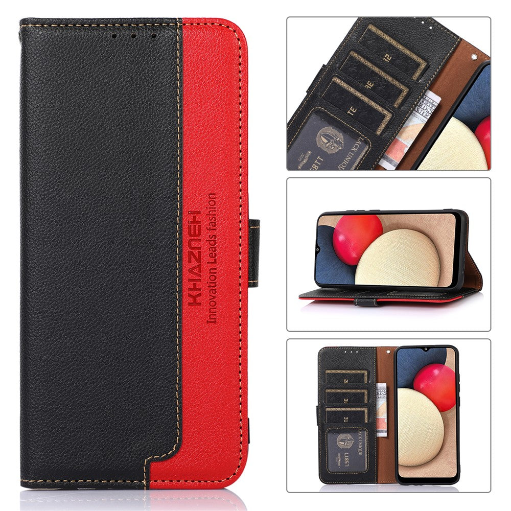 KHAZNEH For Xiaomi Redmi Note 12 Pro 4G / 11 Pro 4G (MediaTek) / Note 11 Pro 5G (Qualcomm) PU Leather RFID Blocking Stand Case Litchi Texture Wallet Mobile Phone Cover