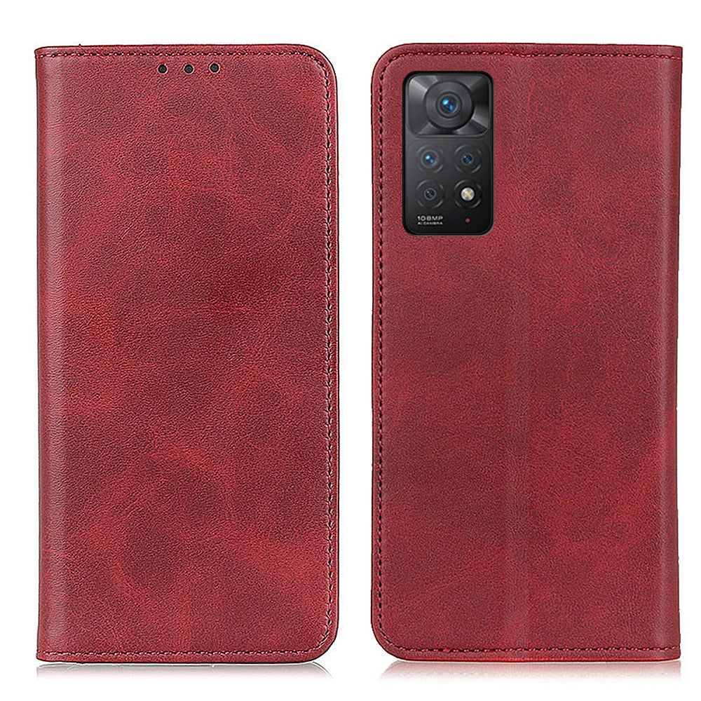Xiaomi Redmi Note 12 Pro 4G / 11 Pro 4G (MediaTek) / Note 11 Pro 5G (Qualcomm) Magnetiskt absorberande plånboksfodral Flip Book Stand Delat läder helkroppsskyddande fodral