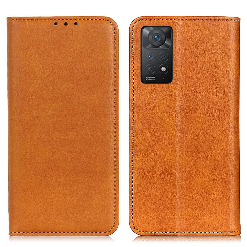 For Xiaomi Redmi Note 12 Pro 4G / 11 Pro 4G (MediaTek) / Note 11 Pro 5G (Qualcomm) Magnetic Absorption Wallet Case Flip Book Stand Split Leather Full Body Protective Cover