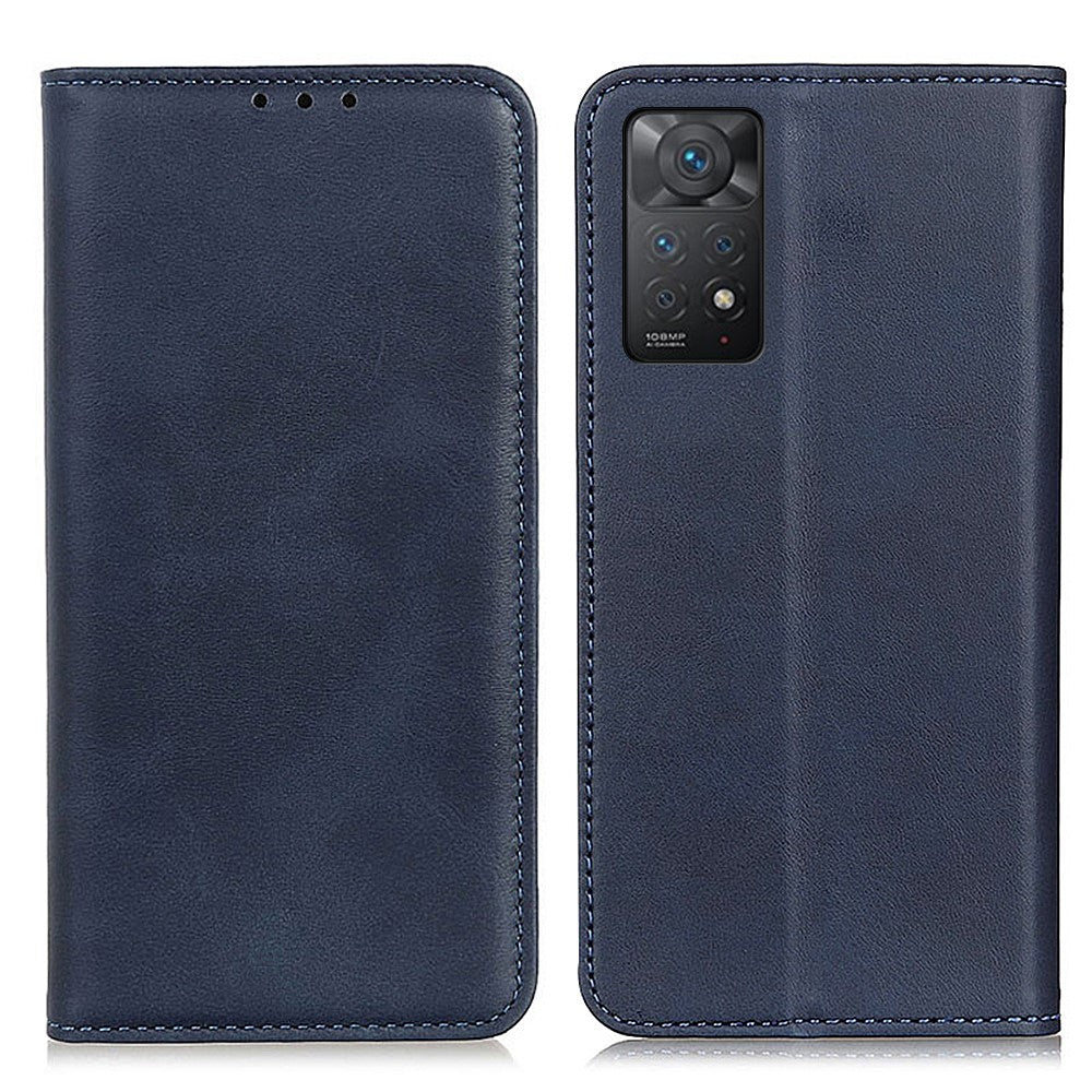 Xiaomi Redmi Note 12 Pro 4G / 11 Pro 4G (MediaTek) / Note 11 Pro 5G (Qualcomm) Magnetiskt absorberande plånboksfodral Flip Book Stand Delat läder helkroppsskyddande fodral