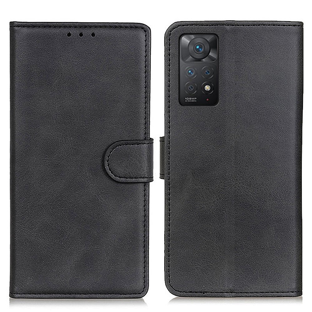 Xiaomi Redmi Note 12 Pro 4G / 11 Pro 4G (MediaTek) / Note 11 Pro 5G (Qualcomm) Texturerat PU-läderfodral med stativ, plånbok, magnetiskt fällbart fodral