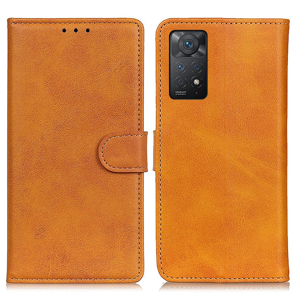 For Xiaomi Redmi Note 12 Pro 4G / 11 Pro 4G (MediaTek) / Note 11 Pro 5G (Qualcomm) Textured PU Leather Folio Case Stand Wallet Magnetic Flip Cover