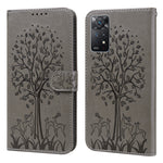 For Xiaomi Redmi Note 12 Pro 4G / 11 Pro 4G (MediaTek) / Note 11 Pro 5G (Qualcomm) Imprinted Stylish Deer Tree Pattern Stand Wallet PU Leather+TPU Anti-scratch Magnetic Cover