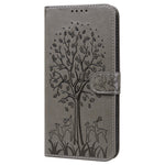 For Xiaomi Redmi Note 12 Pro 4G / 11 Pro 4G (MediaTek) / Note 11 Pro 5G (Qualcomm) Imprinted Stylish Deer Tree Pattern Stand Wallet PU Leather+TPU Anti-scratch Magnetic Cover