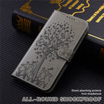 For Xiaomi Redmi Note 12 Pro 4G / 11 Pro 4G (MediaTek) / Note 11 Pro 5G (Qualcomm) Imprinted Stylish Deer Tree Pattern Stand Wallet PU Leather+TPU Anti-scratch Magnetic Cover