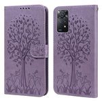 For Xiaomi Redmi Note 12 Pro 4G / 11 Pro 4G (MediaTek) / Note 11 Pro 5G (Qualcomm) Imprinted Stylish Deer Tree Pattern Stand Wallet PU Leather+TPU Anti-scratch Magnetic Cover