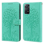 For Xiaomi Redmi Note 12 Pro 4G / 11 Pro 4G (MediaTek) / Note 11 Pro 5G (Qualcomm) Imprinted Stylish Deer Tree Pattern Stand Wallet PU Leather+TPU Anti-scratch Magnetic Cover