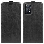 For Xiaomi Redmi Note 12 Pro 4G / 11 Pro 4G (MediaTek) / Note 11 Pro 5G (Qualcomm) Crazy Horse Texture PU Leather Vertical Flip Card Holder Mobile Phone Case Shell