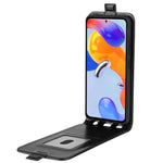For Xiaomi Redmi Note 12 Pro 4G / 11 Pro 4G (MediaTek) / Note 11 Pro 5G (Qualcomm) Crazy Horse Texture PU Leather Vertical Flip Card Holder Mobile Phone Case Shell