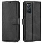 For Xiaomi Redmi Note 12 Pro 4G / 11 Pro 4G (MediaTek) / Note 11 Pro 5G (Qualcomm) Magnetic Clasp Textured PU Leather Cover Wallet Stand Phone Case