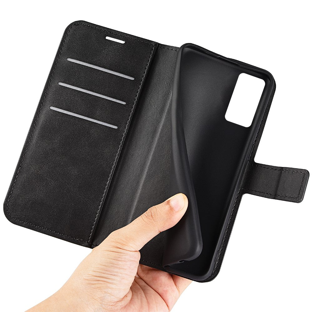 For Xiaomi Redmi Note 12 Pro 4G / 11 Pro 4G (MediaTek) / Note 11 Pro 5G (Qualcomm) Magnetic Clasp Textured PU Leather Cover Wallet Stand Phone Case