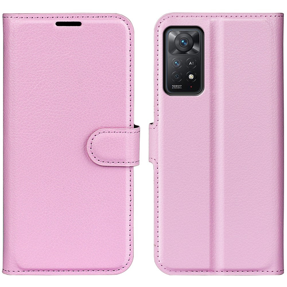 For Xiaomi Redmi Note 12 Pro 4G / 11 Pro 4G (Mediatek) / Note 11 Pro 5G (Qualcomm) Litchi Texture Wallet Stand PU Leather Phone Cover