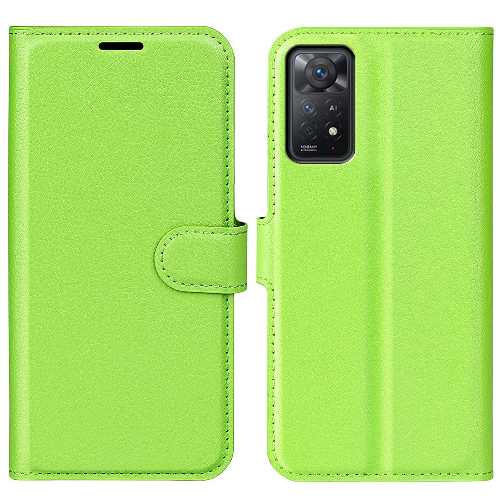 For Xiaomi Redmi Note 12 Pro 4G / 11 Pro 4G (Mediatek) / Note 11 Pro 5G (Qualcomm) Litchi Texture Wallet Stand PU Leather Phone Cover