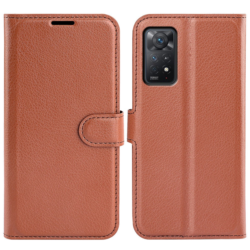For Xiaomi Redmi Note 12 Pro 4G / 11 Pro 4G (Mediatek) / Note 11 Pro 5G (Qualcomm) Litchi Texture Wallet Stand PU Leather Phone Cover