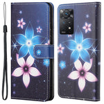 Xiaomi Redmi Note 12 Pro 4G / 11 Pro 4G (MediaTek) / Note 11 Pro 5G (Qualcomm) Mönstertryck Korsstruktur Lädermobilskal Stativ Plånboksfodral