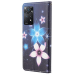 Xiaomi Redmi Note 12 Pro 4G / 11 Pro 4G (MediaTek) / Note 11 Pro 5G (Qualcomm) Mönstertryck Korsstruktur Lädermobilskal Stativ Plånboksfodral