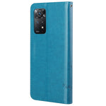 For Xiaomi Redmi Note 12 Pro 4G / 11 Pro 4G (MediaTek) / Note 11 Pro 5G (Qualcomm) Imprinting Butterfly Flower Wallet Cover PU Leather Stand Phone Case