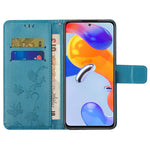 For Xiaomi Redmi Note 12 Pro 4G / 11 Pro 4G (MediaTek) / Note 11 Pro 5G (Qualcomm) Imprinting Butterfly Flower Wallet Cover PU Leather Stand Phone Case
