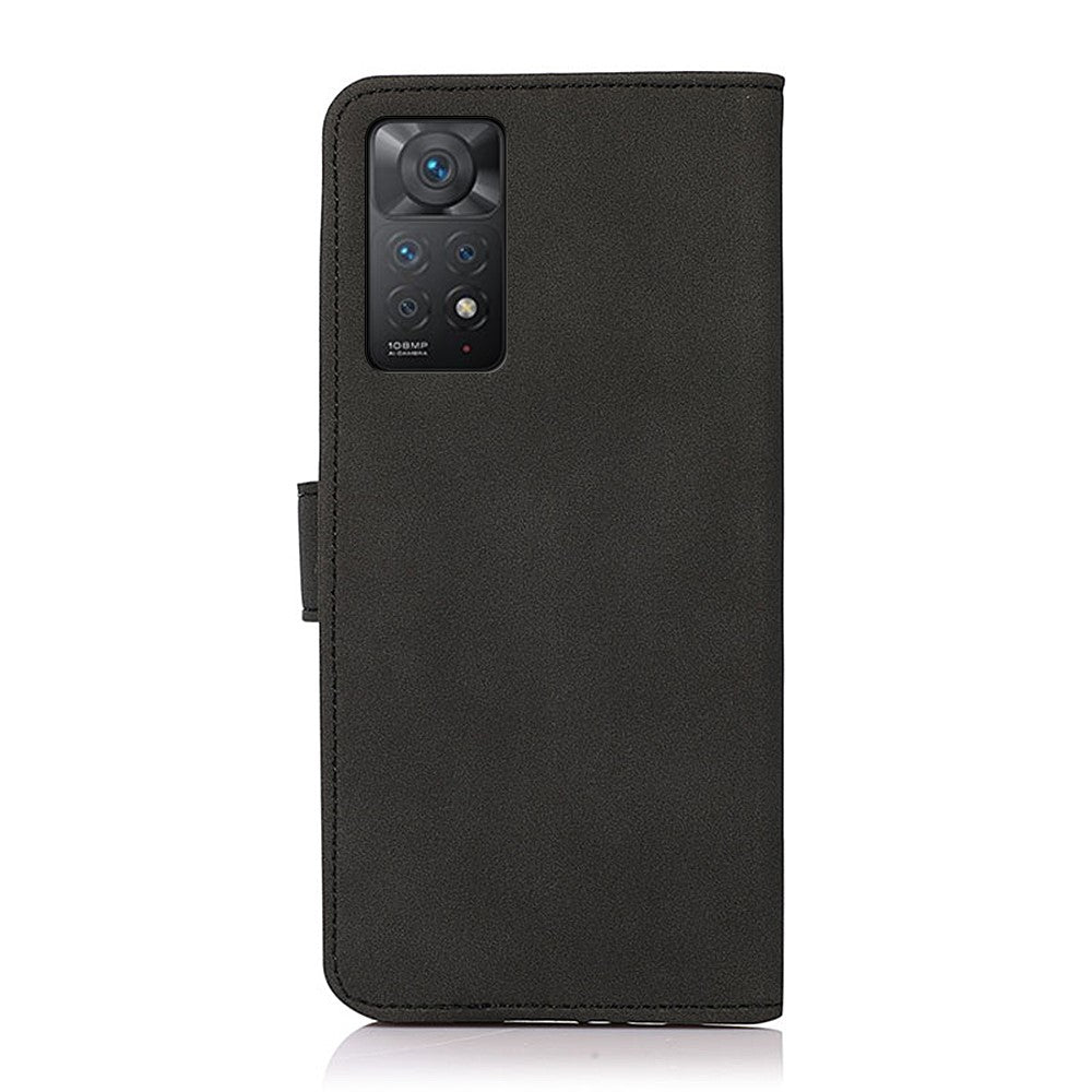 KHAZNEH för Xiaomi Redmi Note 12 Pro 4G / 11 Pro 4G (MediaTek) / Note 11 Pro 5G (Qualcomm) Texturerat Läderplånboksfodral med Stativ, Magnetiskt Flipfodral