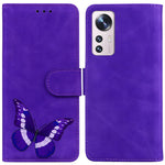 Magnetic Closure Case for Xiaomi 12 Pro 5G/12S Pro 5G/12 Pro (Dimensity) 5G Shockproof Phone Case with Wallet/Stand Butterfly Pattern Printed PU Leather Flip Cover