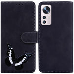 Magnetic Closure Case for Xiaomi 12 Pro 5G/12S Pro 5G/12 Pro (Dimensity) 5G Shockproof Phone Case with Wallet/Stand Butterfly Pattern Printed PU Leather Flip Cover