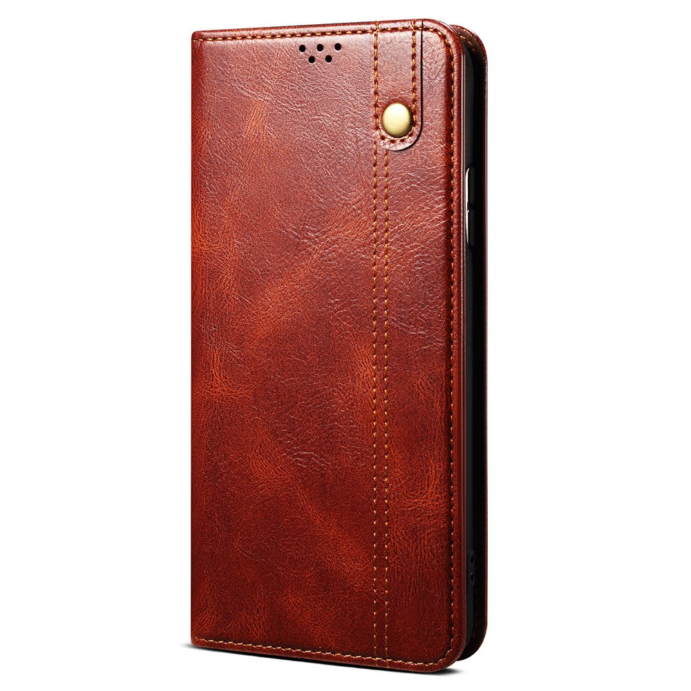 For Xiaomi 12/12X/12S 5G Wallet Phone Case Magnetic Absorption Waxy Crazy Horse Texture PU Leather Stand Phone Cover