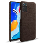 For Xiaomi Redmi Note 11S 4G/Note 11 4G (Qualcomm) Anti-fall Hard PC Phone Case Solid Color Cloth Texture Protective Shell
