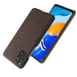 For Xiaomi Redmi Note 11S 4G/Note 11 4G (Qualcomm) Anti-fall Hard PC Phone Case Solid Color Cloth Texture Protective Shell