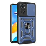 For Xiaomi Redmi Note 12 Pro 4G / 11 Pro 4G (MediaTek) / Note 11 Pro 5G (Qualcomm) PC + TPU Hybrid Slide Camera Cover Built-in Metal Sheet Mobile Phone Shell with Kickstand