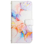 YB Pattern Printing Leather Series-5 for Xiaomi 12 Pro 5G/12S Pro 5G/12 Pro (Dimensity) 5G PU Leather Book Wallet Case Stand Feature Marble Pattern Magnetic Flip Wrist Strap Phone Cover