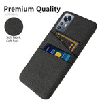 For Xiaomi 12/12X/12S 5G Dual Card Slots Stylish Cloth Texture Mobile Phone Case Cloth + PC Protection Cover