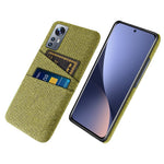 Xiaomi 12/12X/12S 5G Dubbla kortplatser Snyggt tygskal med textur för mobilmobiler Tyg + PC-skydd