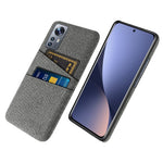 Xiaomi 12/12X/12S 5G Dubbla kortplatser Snyggt tygskal med textur för mobilmobiler Tyg + PC-skydd