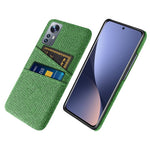 Tygstrukturerat hårt PC-skal för Xiaomi 12 Pro 5G/12S Pro 5G/12 Pro (Dimensity) 5G, dubbla kortplatser, fallsäkert mobilskal