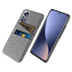 Tygstrukturerat hårt PC-skal för Xiaomi 12 Pro 5G/12S Pro 5G/12 Pro (Dimensity) 5G, dubbla kortplatser, fallsäkert mobilskal