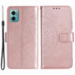 Xiaomi Redmi Note 11E 5G / Redmi 10 5G / Redmi 10 Prime+ 5G Anti-kollisions plånboksfodral med stativ och tryckt mandala, PU-läder, flipfodral