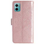 Xiaomi Redmi Note 11E 5G / Redmi 10 5G / Redmi 10 Prime+ 5G Anti-kollisions plånboksfodral med stativ och tryckt mandala, PU-läder, flipfodral