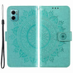 Xiaomi Redmi Note 11E 5G / Redmi 10 5G / Redmi 10 Prime+ 5G Anti-kollisions plånboksfodral med stativ och tryckt mandala, PU-läder, flipfodral