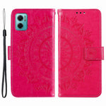 Xiaomi Redmi Note 11E 5G / Redmi 10 5G / Redmi 10 Prime+ 5G Anti-kollisions plånboksfodral med stativ och tryckt mandala, PU-läder, flipfodral