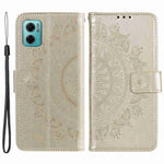 Xiaomi Redmi Note 11E 5G / Redmi 10 5G / Redmi 10 Prime+ 5G Anti-kollisions plånboksfodral med stativ och tryckt mandala, PU-läder, flipfodral