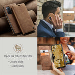 CASEME 013-serien til Xiaomi Redmi Note 12 Pro 4G / 11 Pro 4G (MediaTek) / Note 11 Pro 5G (Qualcomm) magnetisk, selvklæbende tegnebogsetui i PU-læder, foldbart stativ, mobilcover