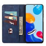 For Xiaomi Redmi Note 11 4G (Qualcomm)/Redmi Note 11S 4G Skin-touch Feeling Anti-fingerprint Phone Stand Cover Shockproof Wallet Phone Case Splicing Leather Shell