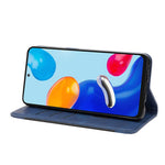 For Xiaomi Redmi Note 11 4G (Qualcomm)/Redmi Note 11S 4G Skin-touch Feeling Anti-fingerprint Phone Stand Cover Shockproof Wallet Phone Case Splicing Leather Shell
